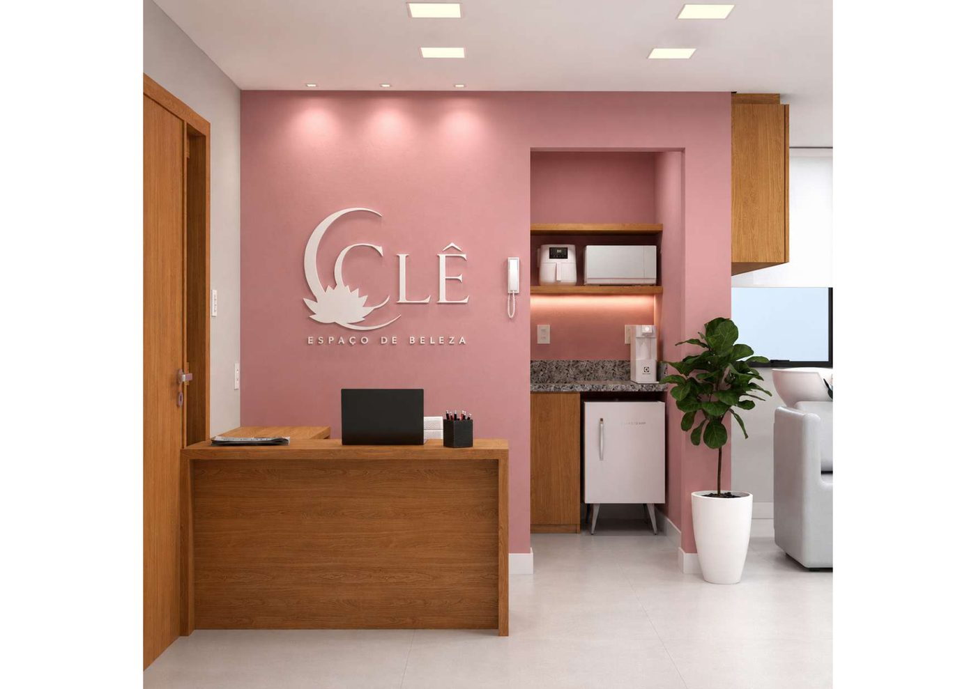 Recepção do Clê Espaço de Beleza